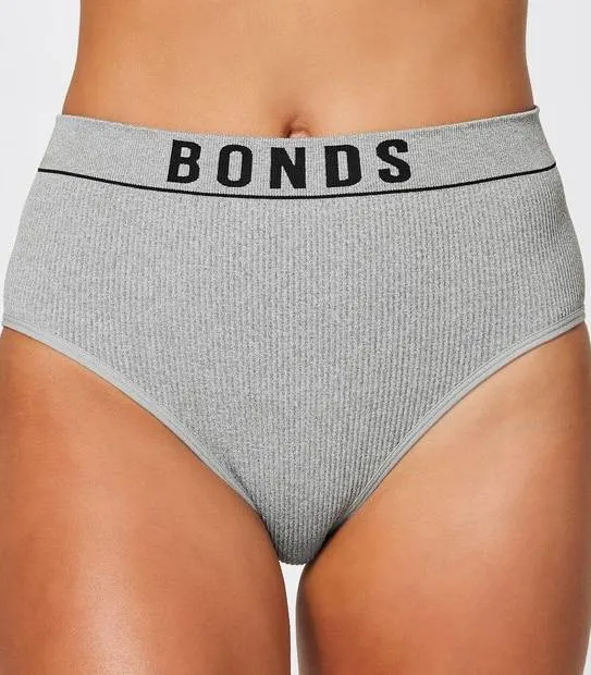 Retro Rib Hi Hi Briefs - Bonds - Heritage Grey