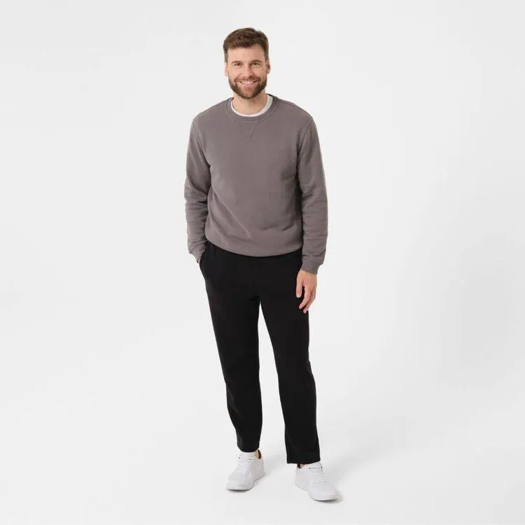 JC Lanyon Essentials Men's Oxley Plain Fleece Trackpant Black