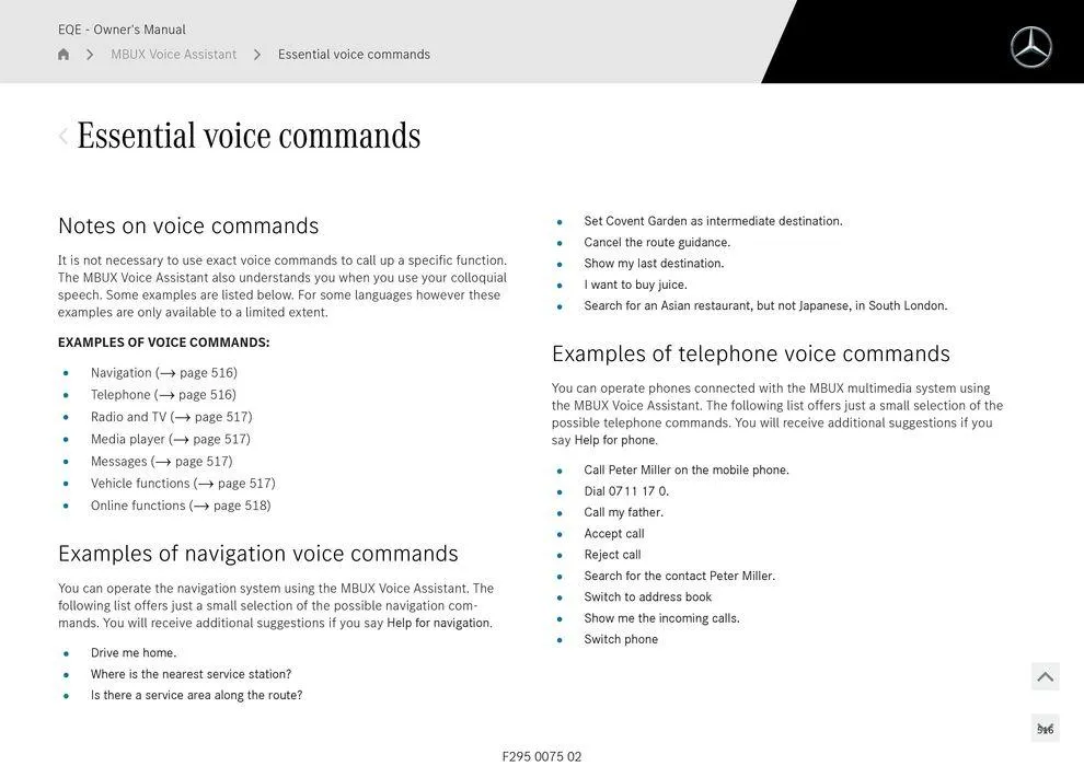 EQE Sedan - Catalogue valid from 11 September to 11 September 2025 - page 516