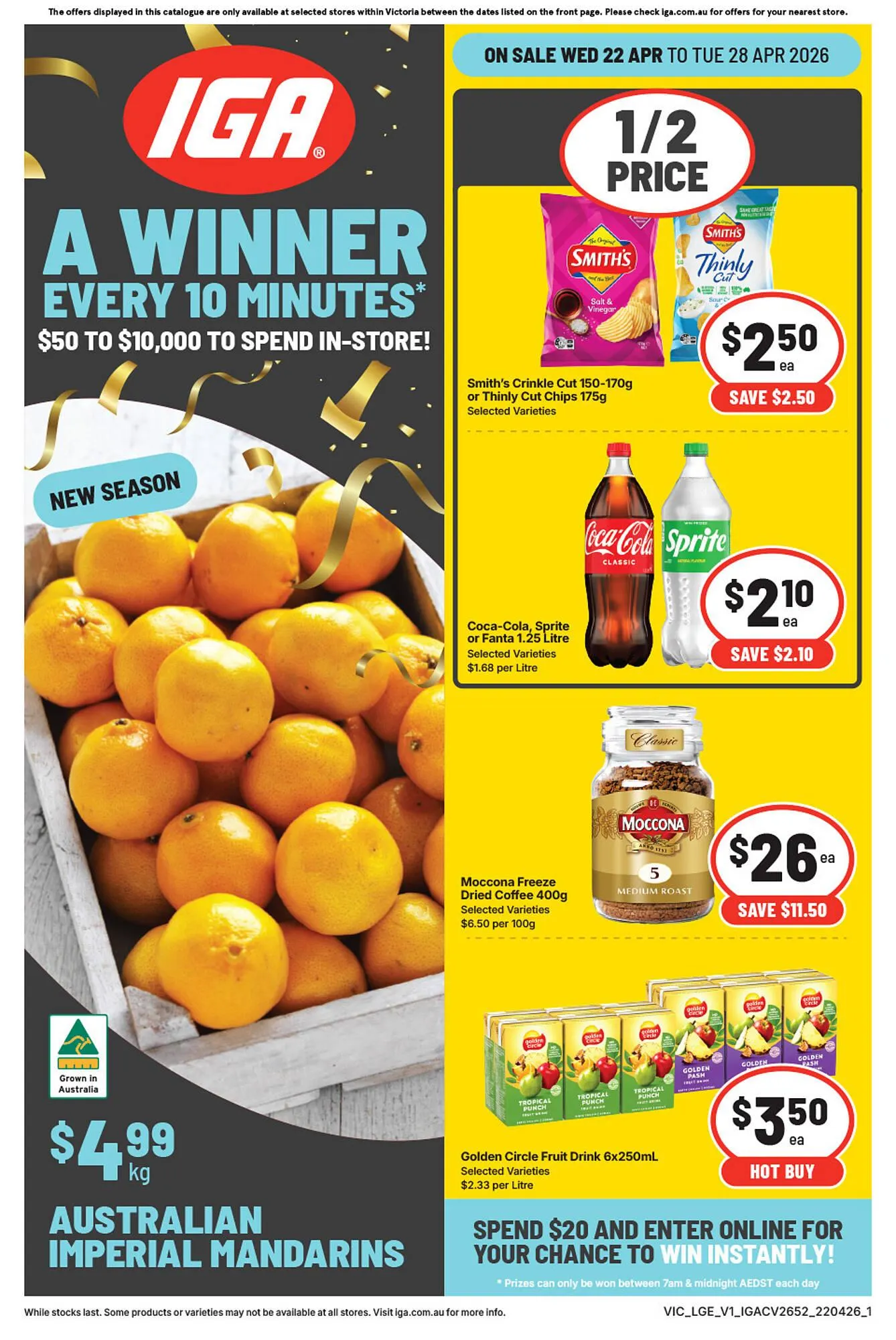 IGA catalogue - Catalogue valid from 22 April to 28 April 2026 - page 1