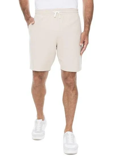 Knitted Shorts Beige - Elastic Waist