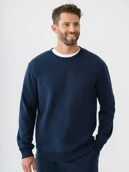 Mens 100% Cotton Terry Fleece Sloppy Joe Blue
