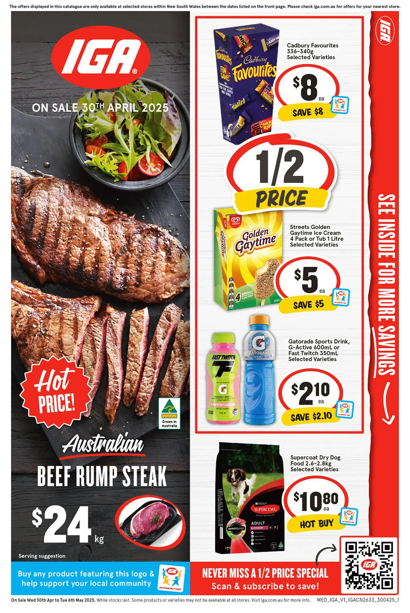 IGA catalogue - Catalogue valid from 30 April to 6 May 2025 - page 1
