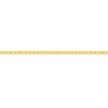 9ct Gold 27cm Solid Curb Anklet
