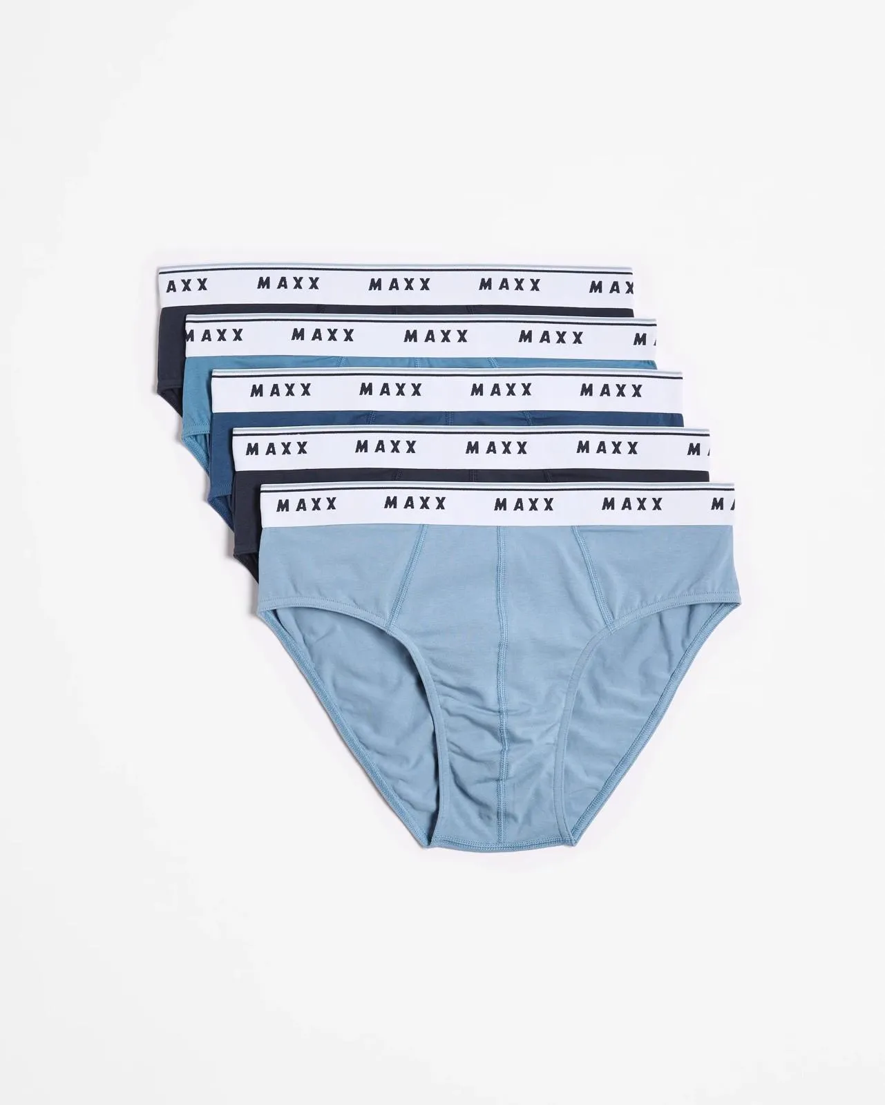 Mens Australian Cotton Blend Hipster Briefs 5 Pack - Maxx