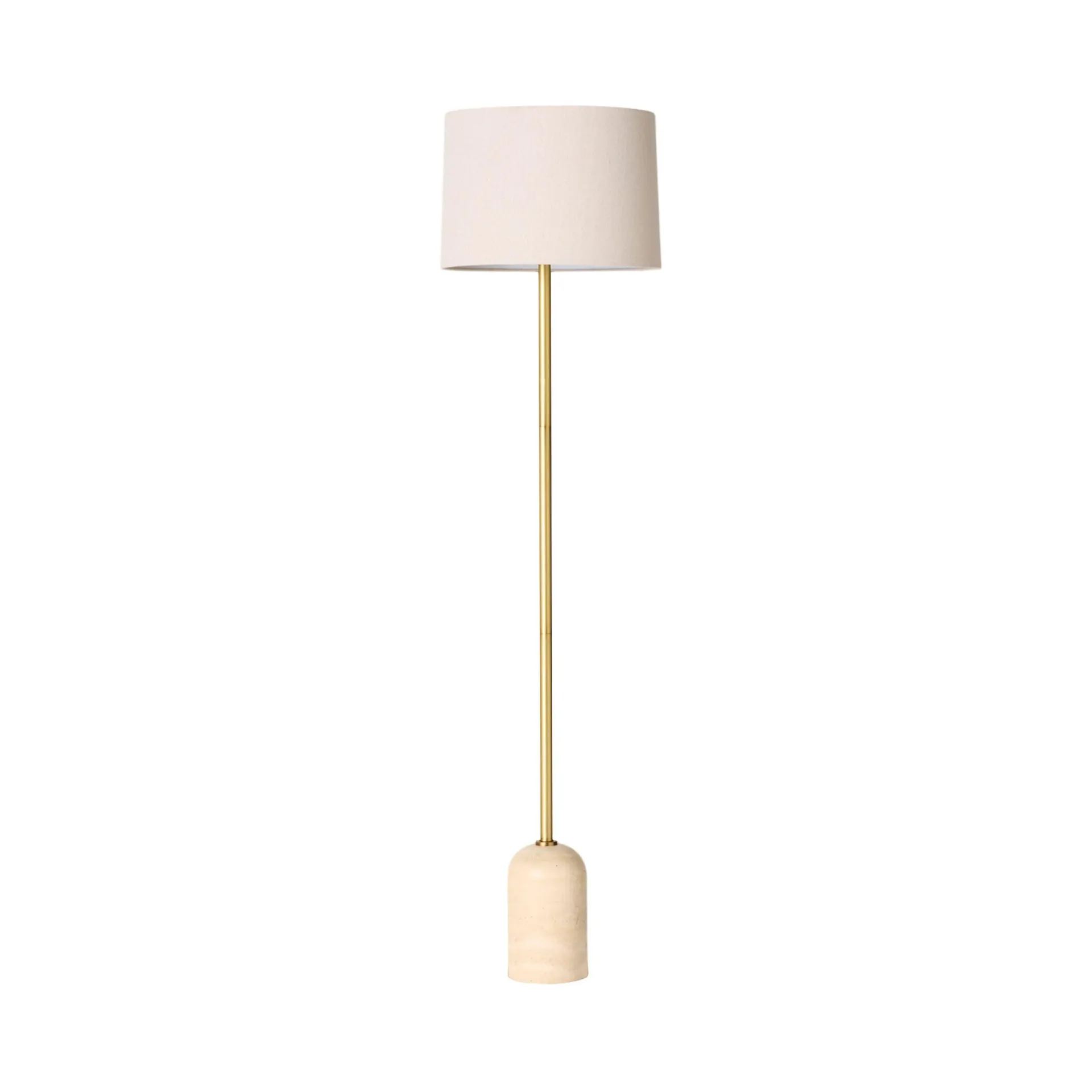 Siena Round Travertine Floor Lamp 155cm