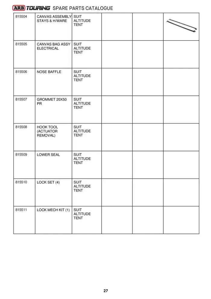 ARB Touring Spare Parts Catalogue - Catalogue valid from 14 March to 31 March 2025 - page 27