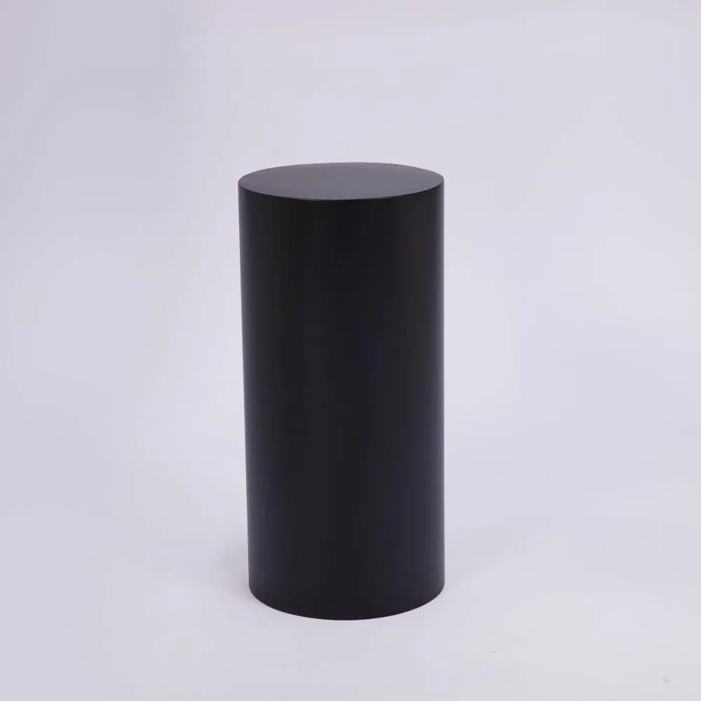 Plinth Black Iron Round 36cm x 75cm HIRE