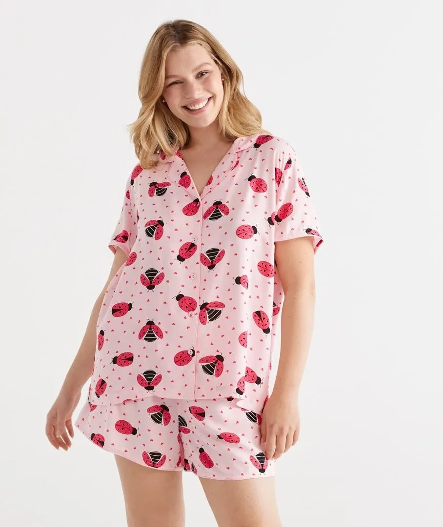 Ladybug Pyjama Shortie Set