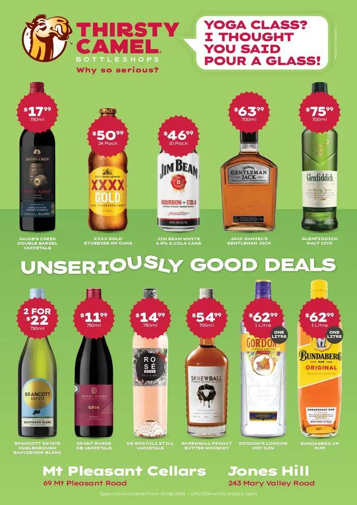 Yoga Class? I Thought You Said Pour A Glass! - Catalogue valid from 19 August to 1 September 2024 - page 1