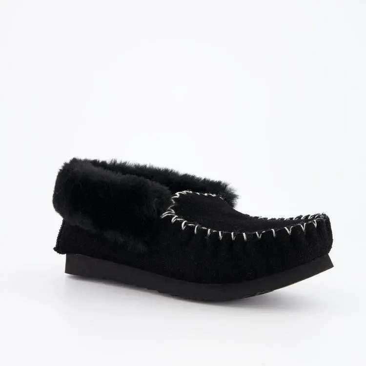 Australian Design Ugg Flinders Men's Stitched Vamp Moccasin Black