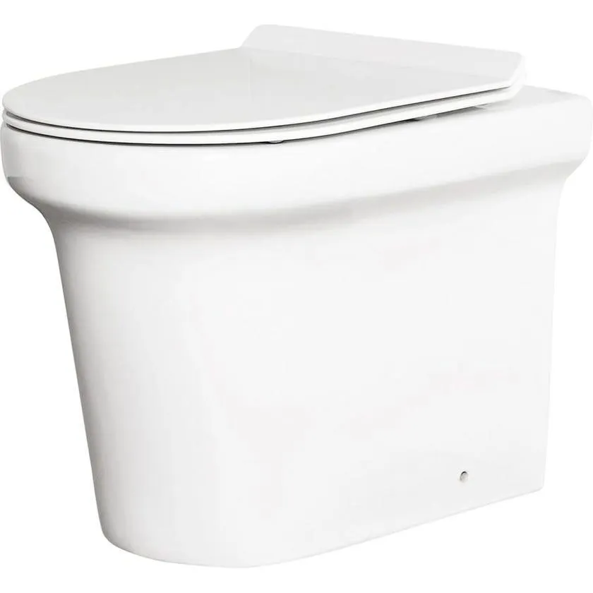 Milu Odourless 2403410 Classico Wall Faced Toilet and Cistern - Back Entry / Universal Trap