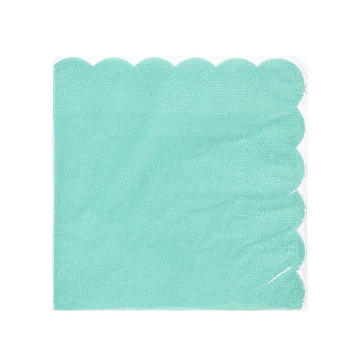 Mint Scalloped Edge Napkin 2ply 20pk