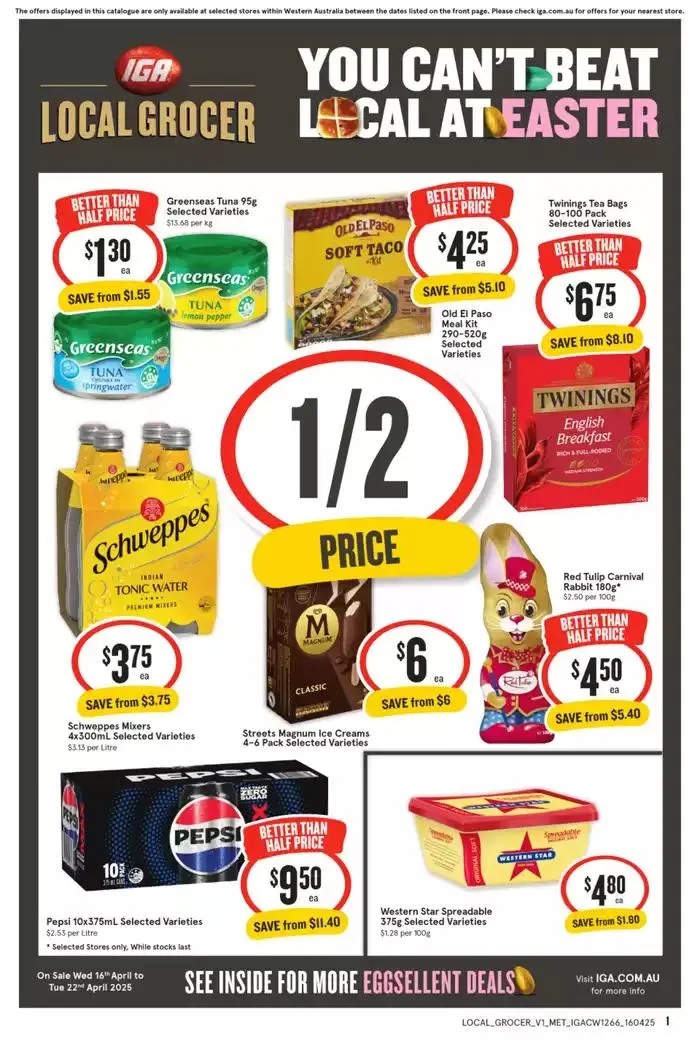 IGA 16/04 - Catalogue valid from 16 April to 22 April 2025 - page 1