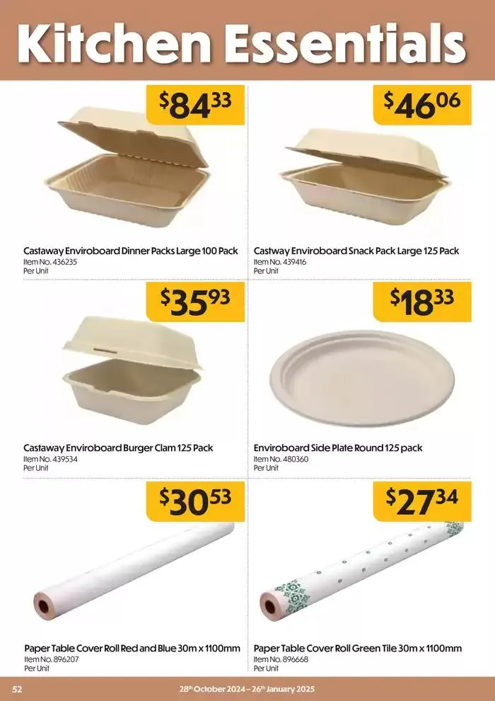 Food Service Magazine - Catalogue valid from 28 October to 26 January 2025 - page 52