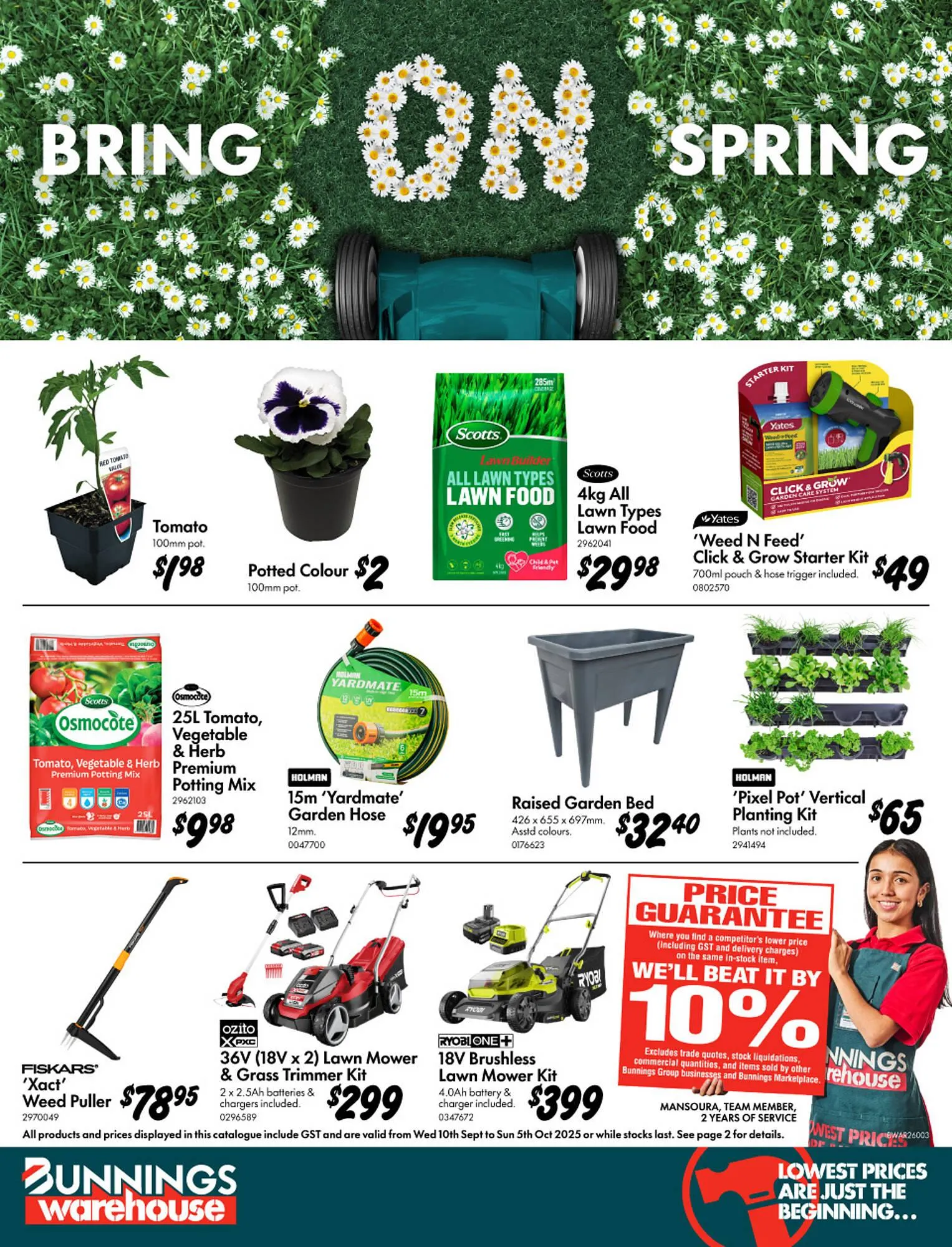 Bunnings catalogue - Catalogue valid from 10 September to 5 October 2025 - page 1