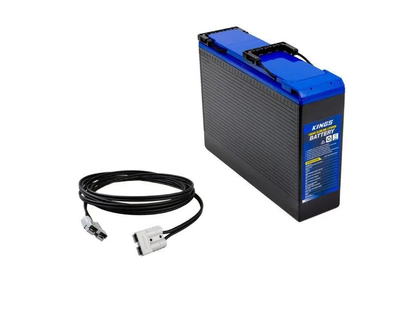 Kings 12V 100Ah Deep Cycle Slimline Lithium Battery + 6m Solar Extension Lead