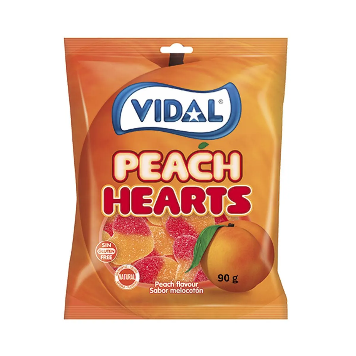 Vidal Peach Hearts 90g