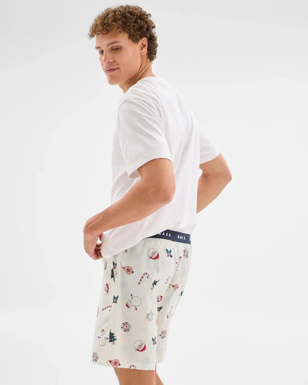 Australian Cotton Poplin Christmas Mens Sleep Shorts - Maxx