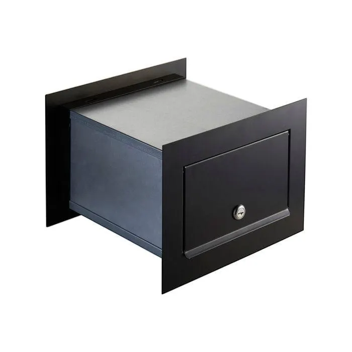 Sandleford Black Matt Jet Front And Back Letterbox With Telescopic Sleeve
