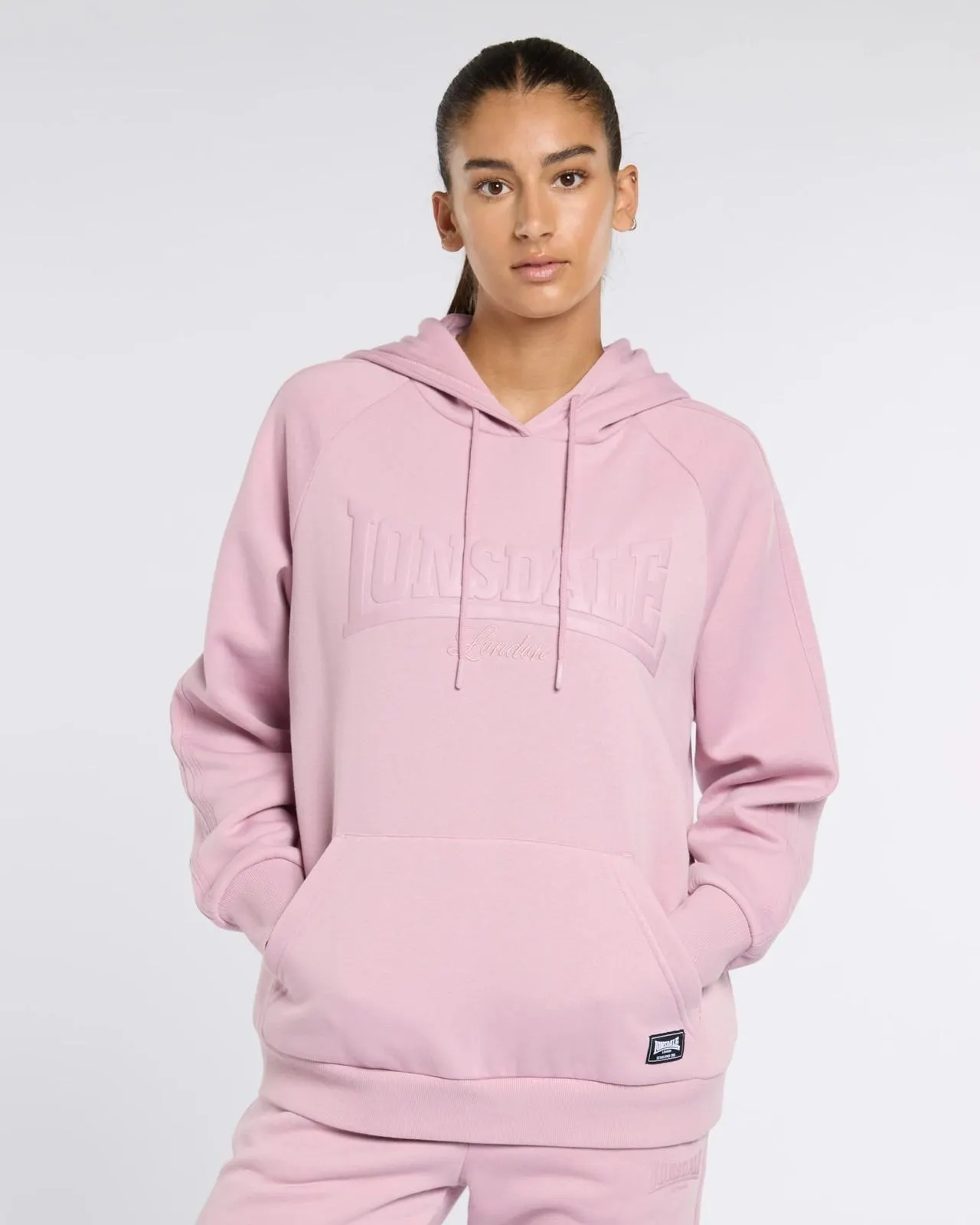 Womens Hoodie - Lonsdale London - Dusty Pink