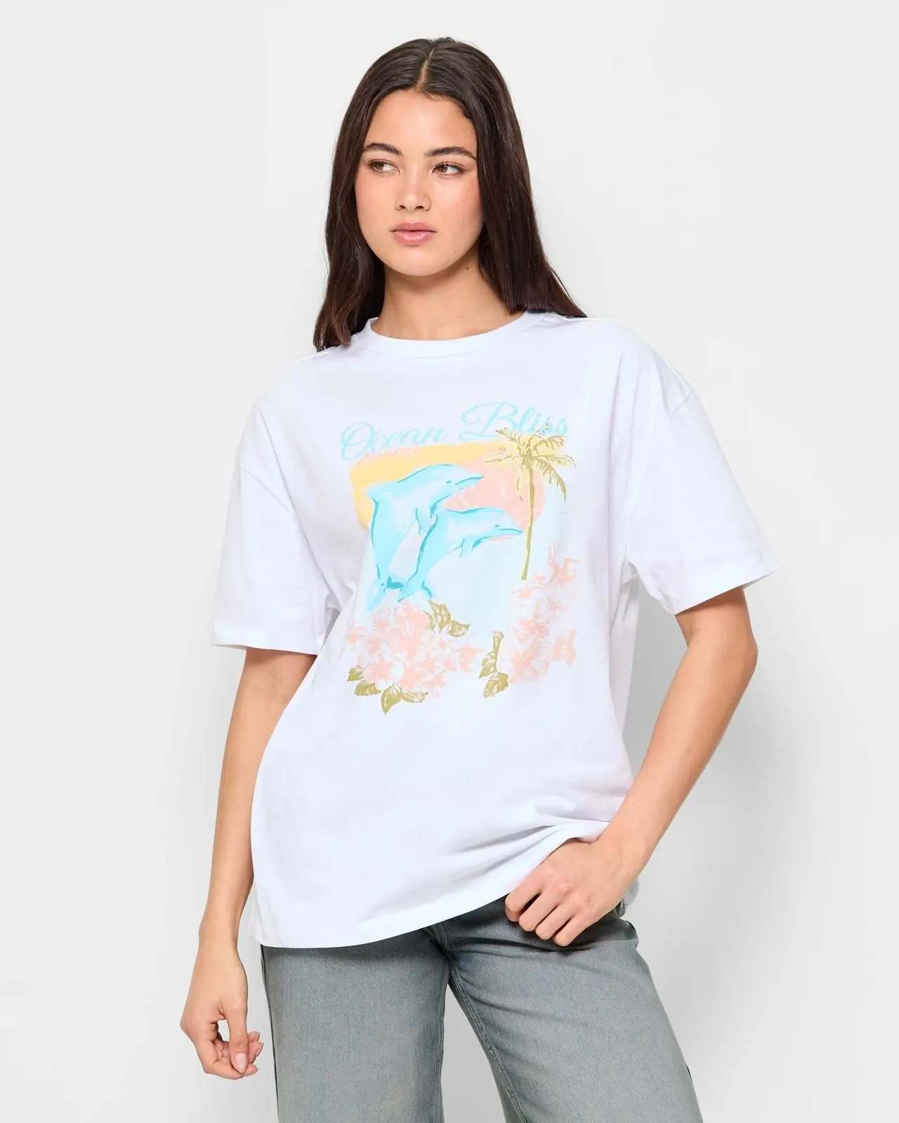 Australian Cotton Boyfriend T-Shirt - Lily Loves - Ocean Bliss