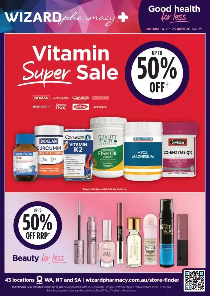 Vitamin Super Sale - Catalogue valid from 24 March to 6 April 2025 - page 1