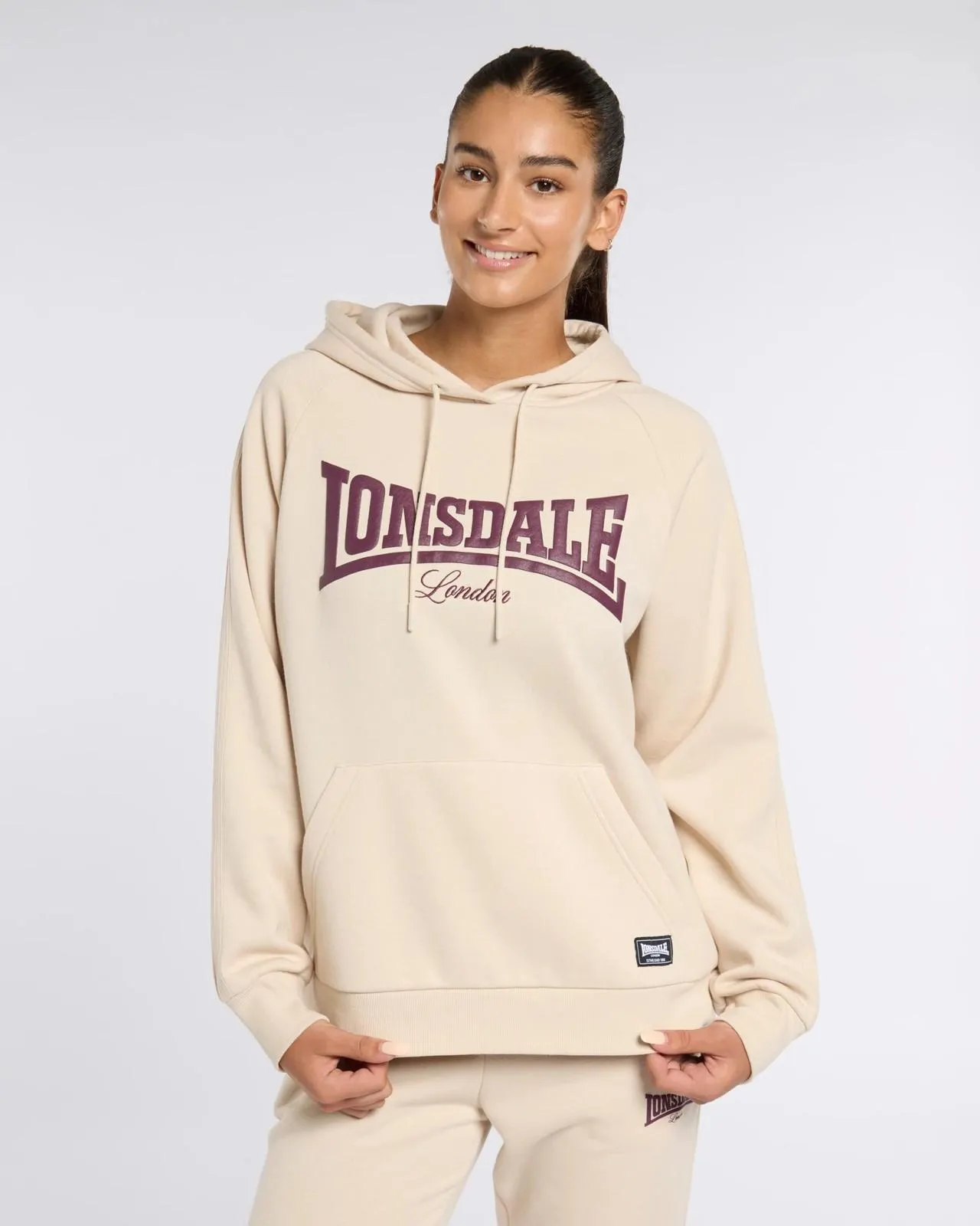 Womens Hoodie - Lonsdale London - Beige