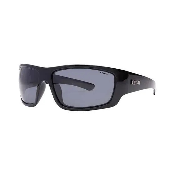 Liive Men’s Kuta Polarised Sunglasses Black with Black Lens