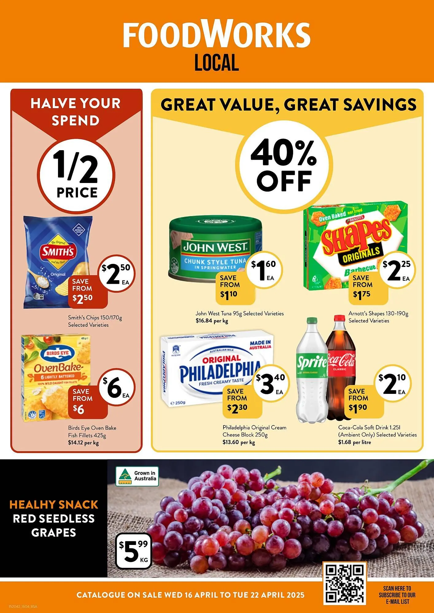 Foodworks catalogue - Catalogue valid from 16 April to 22 April 2025 - page 1