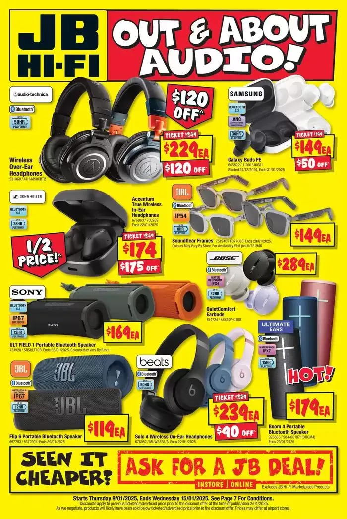 Out & About Audio! - Catalogue valid from 9 January to 15 January 2025 - page 1