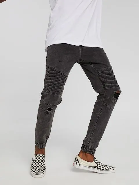 Jake-4 Moto Stitch Pintuck Jogger