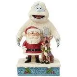 Jim Shore Holiday Rudolph Bumble And Santa Figurine