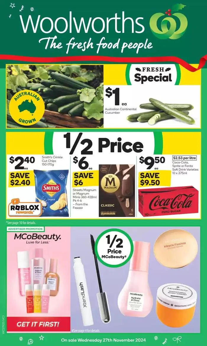 Weekly Specials - 27/11 - Catalogue valid from 27 November to 3 December 2024 - page 1