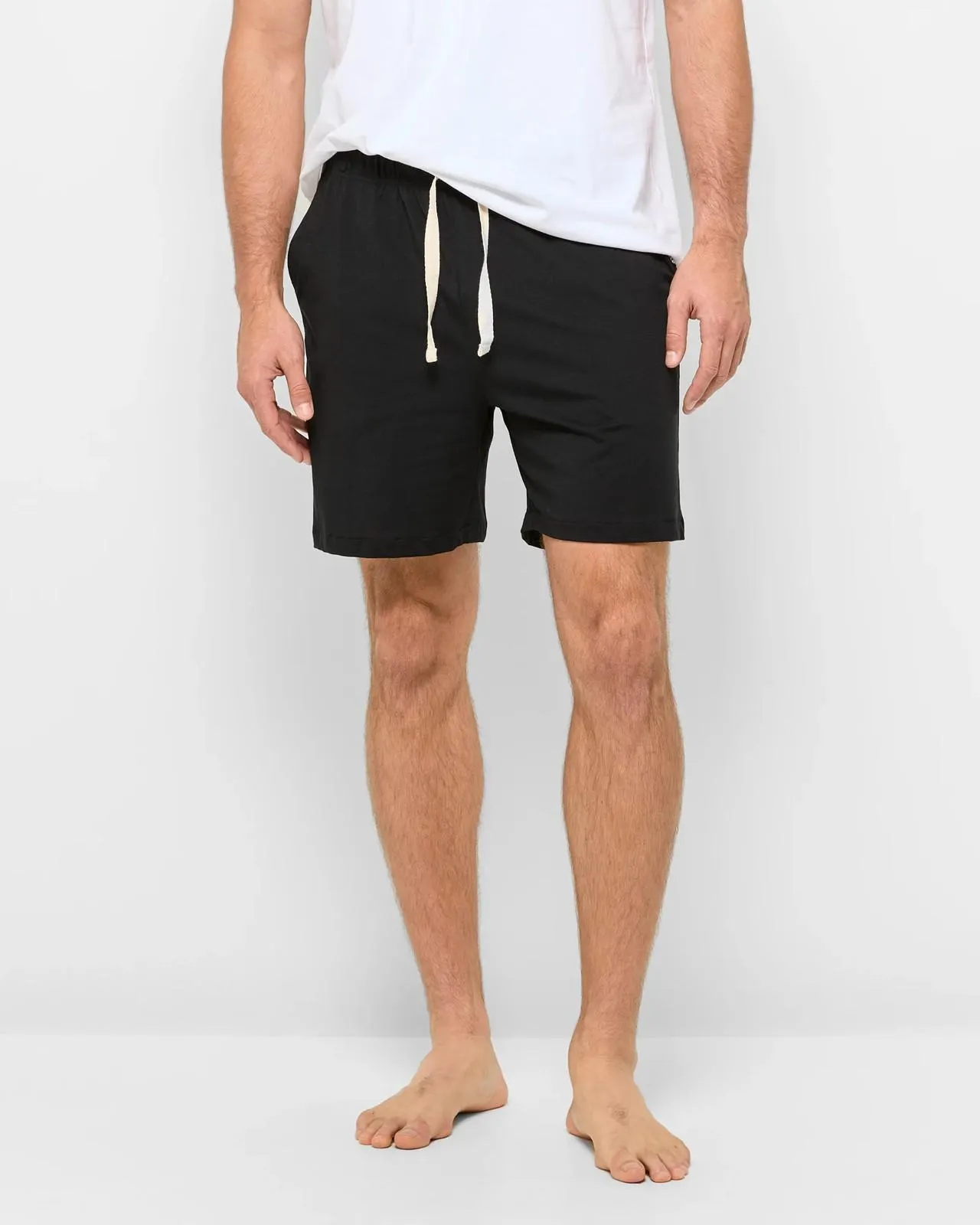 Australian Cotton Jersey Sleep Shorts - Maxx - Black