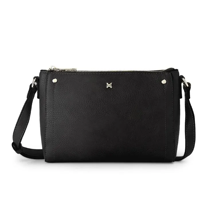 Madison Eden Zip Top Webbing Strap Crossbody Bag Black One Size