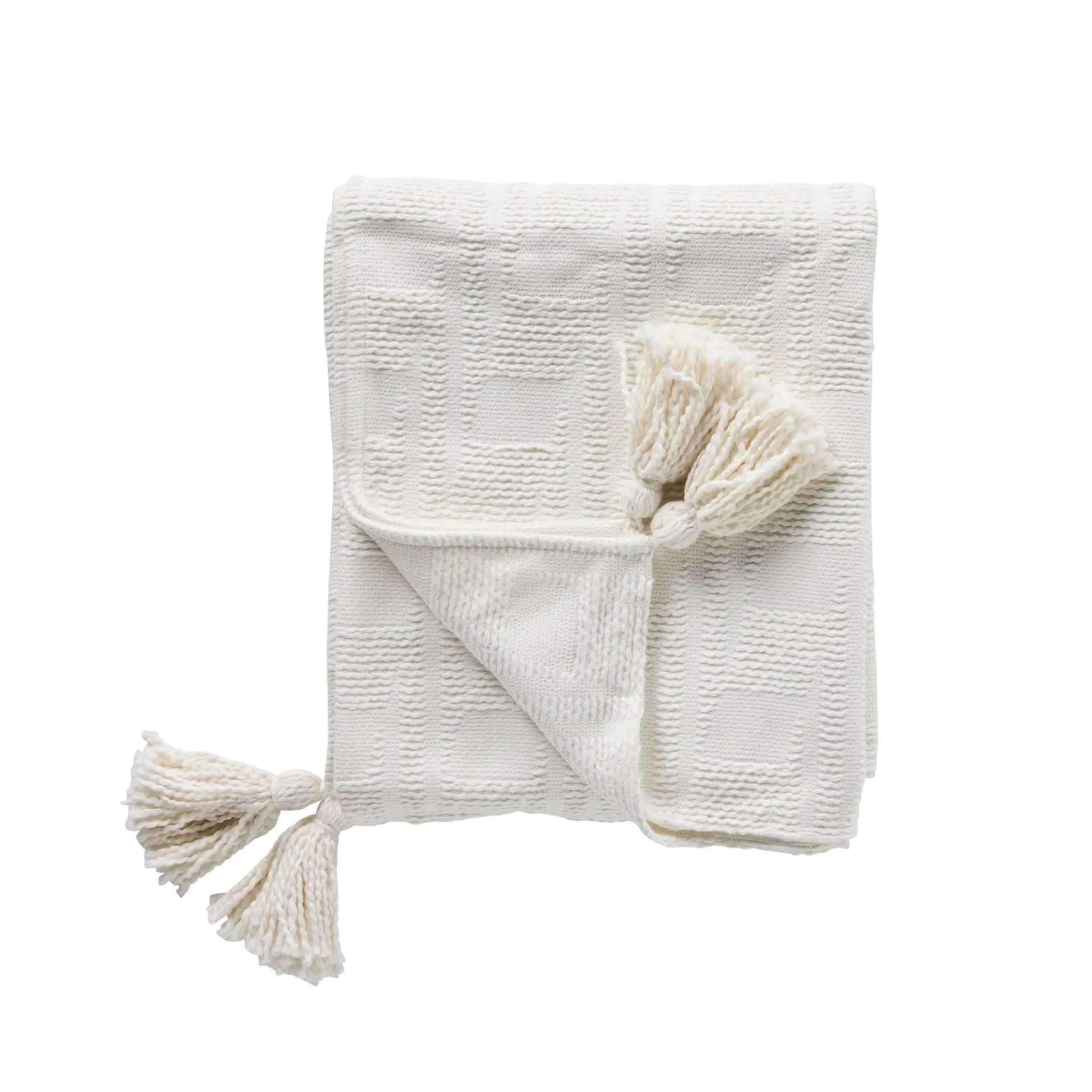 Tahlia Textured Throw Vanilla 130x170cmcm