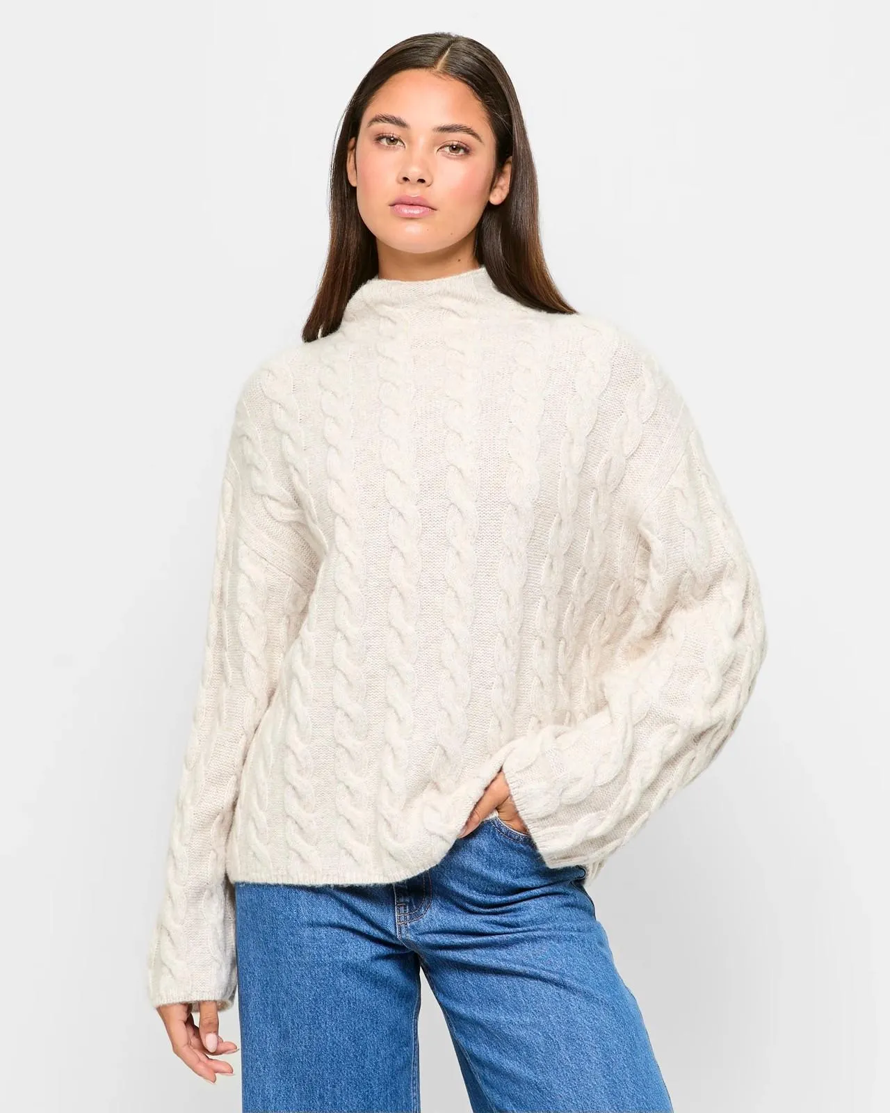 Cable Knit Jumper - Lily Loves - Oatmarle