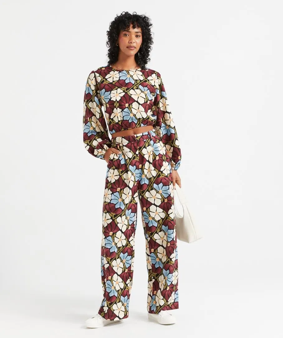 ELOISE LINEN BLEND TAILORED PANT