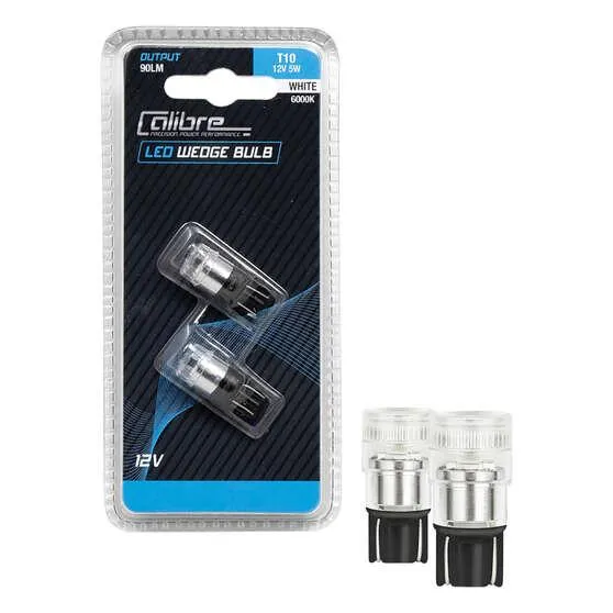 Calibre Automotive Globes - LED White Wedge 12V, 5W, T-10