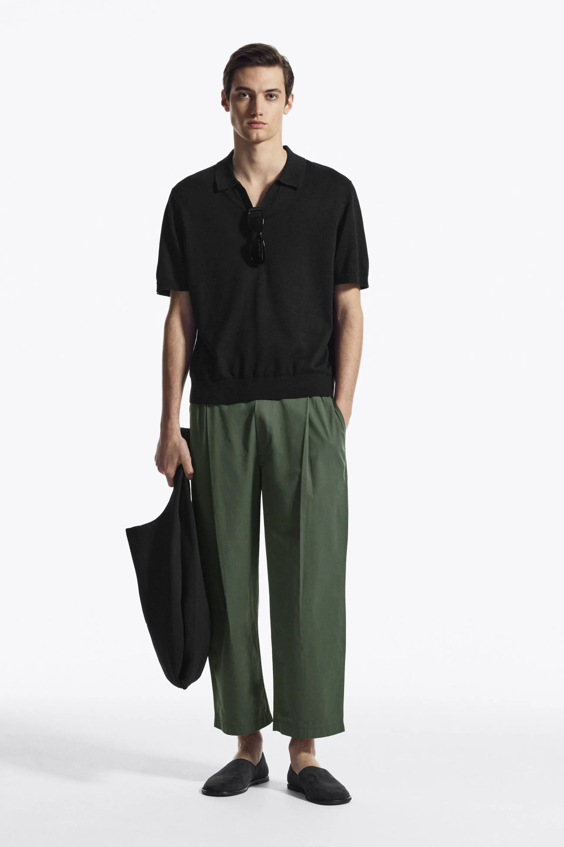 WIDE-LEG ELASTICATED PANTS