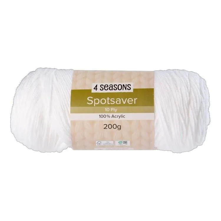 4 Seasons 10 Ply Spot Saver 200g Yarn White