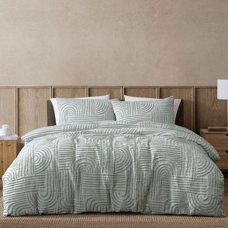 Ardor Kiewa Quilt Cover Set Sage