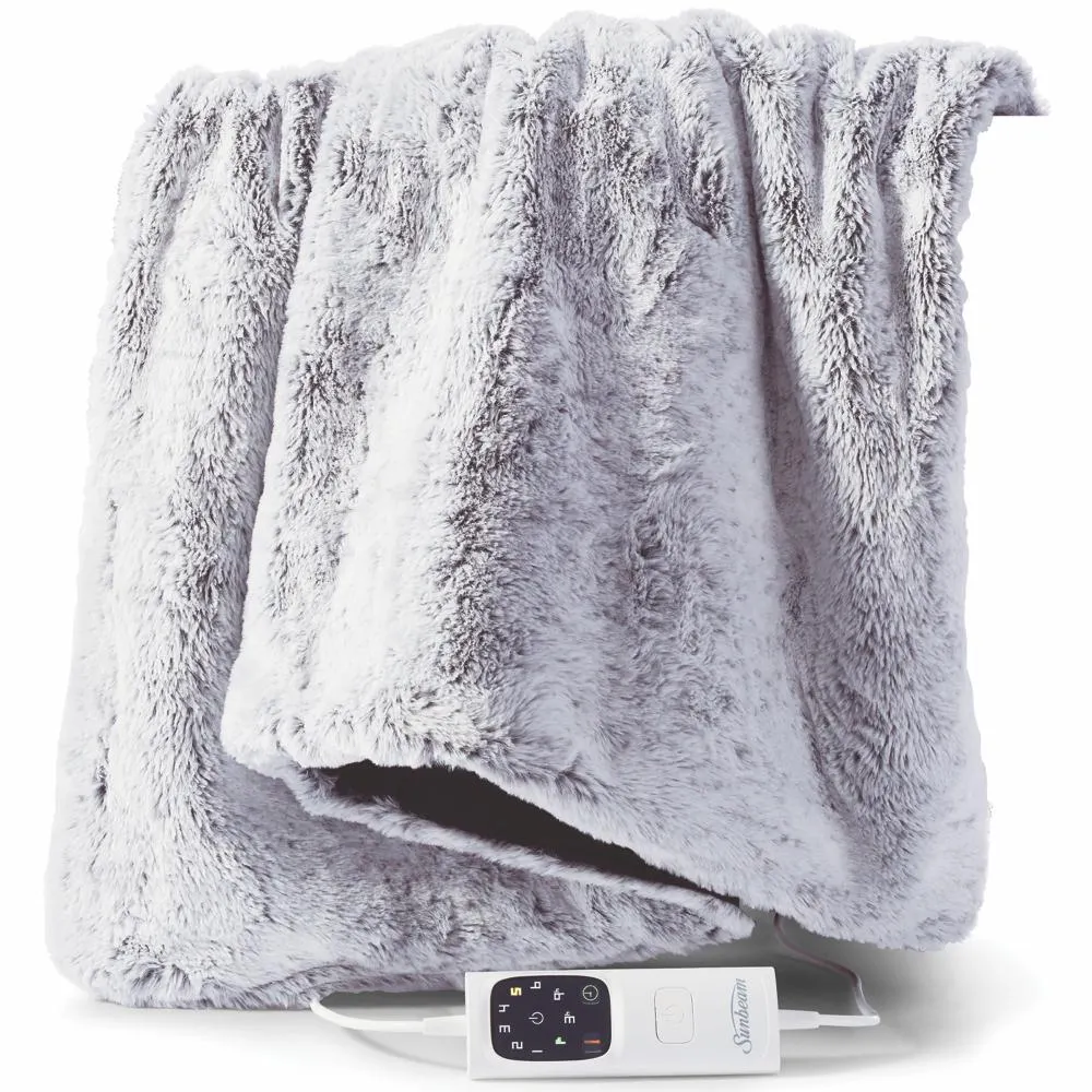 Sunbeam Feel Perfect Heated Throw Faux Fur