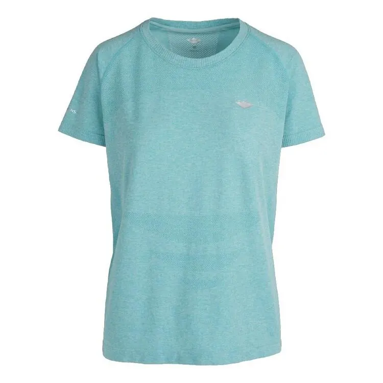 Women's Motion Seamless Tee Teal Melange 14