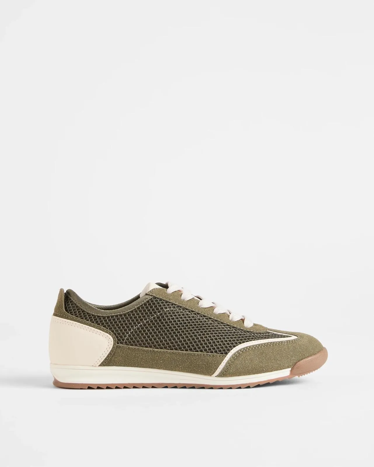 Womens Nylon Athletic Sneaker - Lindsay - Khaki