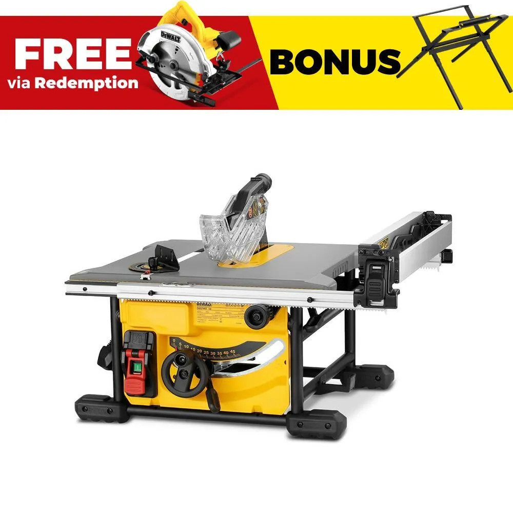 DeWalt DWE7485-XE 1850W 210mm (8.2") Portable Table Saw