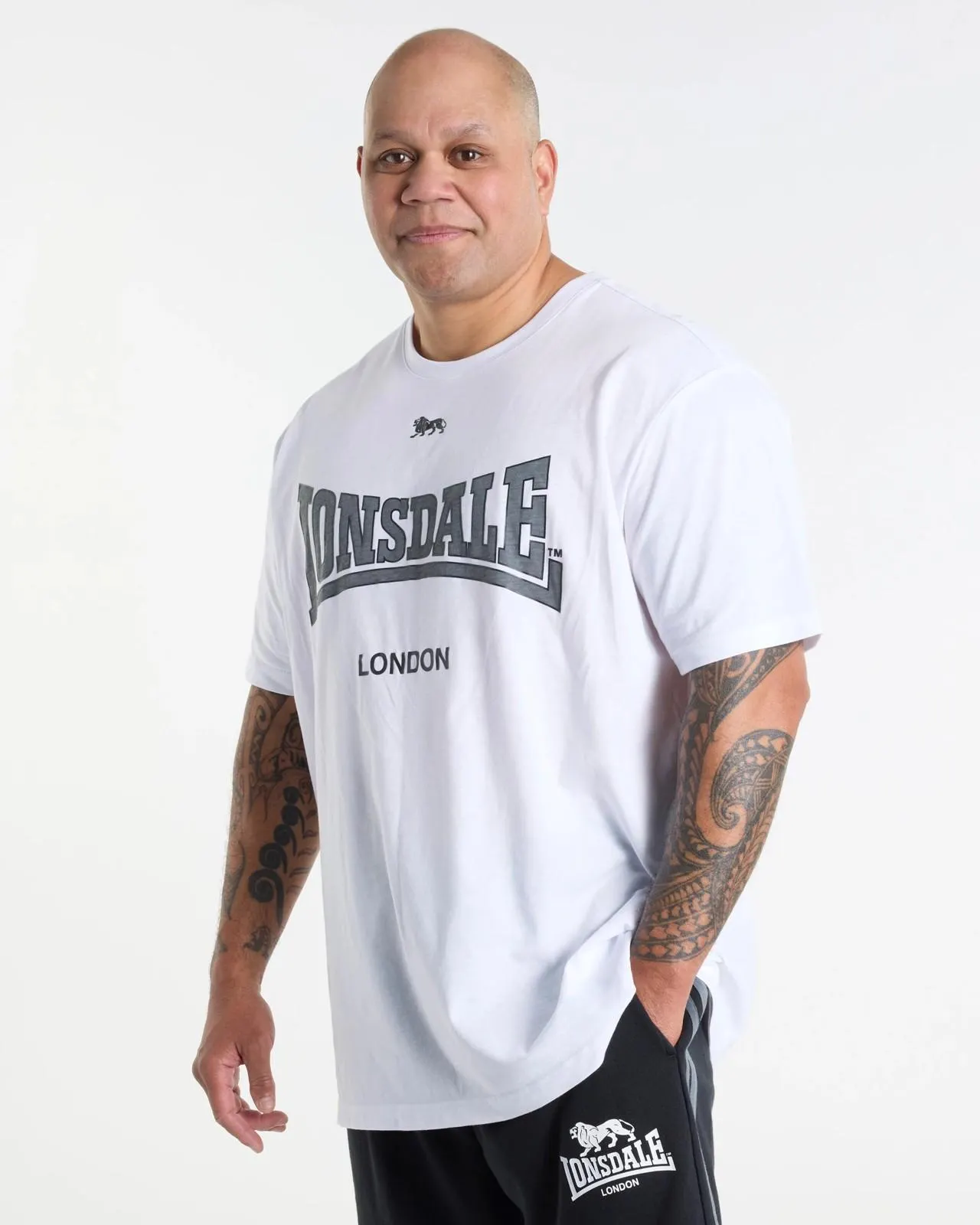 Plus Size Active T-Shirt - Lonsdale London - White