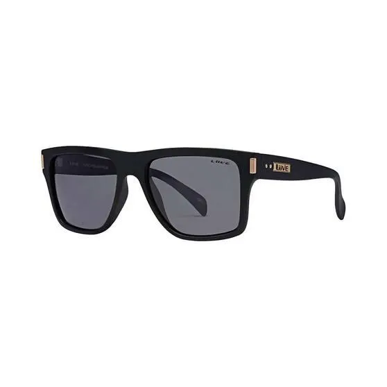 Liive Men’s Casino Polarised Sunglasses Matt Black with Grey Lens
