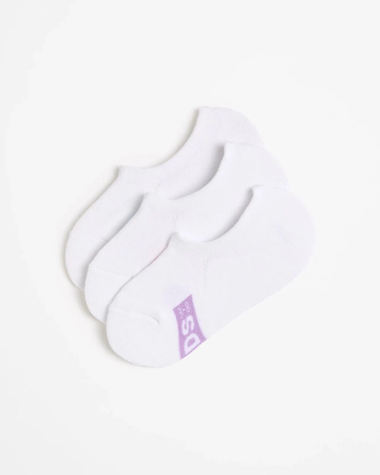 Women's Cotton Blend Cushioned Sneaker Socks 3 Pack - Bonds - White with Blue/Pink/Purple